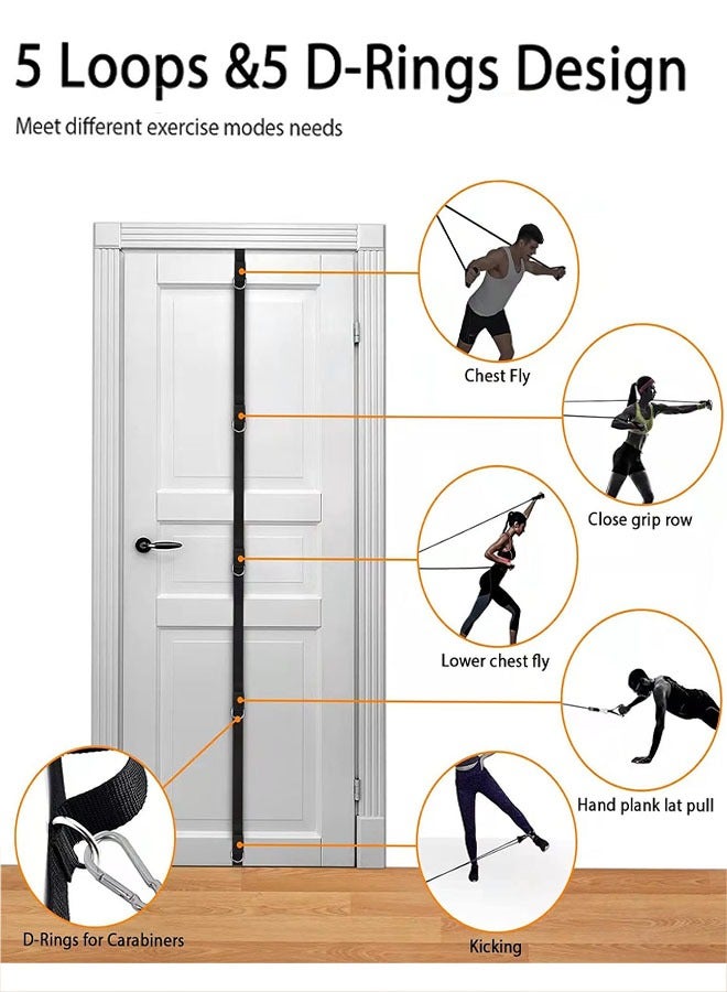 Door Anchor Strap for Resistance Bands, Door Resistance Bands for Workouts, Strength Training, Portable Door Gym Attachment for Home Fitness, Multi Point Anchor Workout Equipment - Image 4
