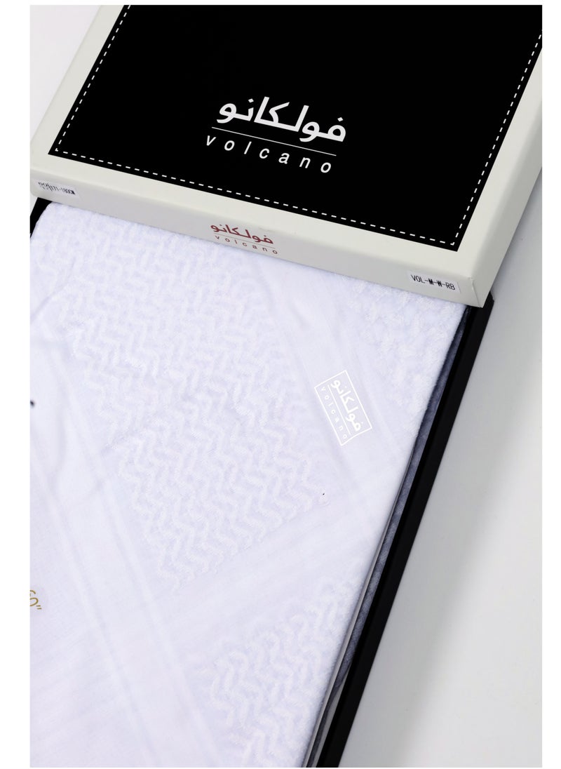 Volcano White Shemagh for Men – Premium Scarf, Breathable & Stylish Desert Keffiyeh  - Image 2