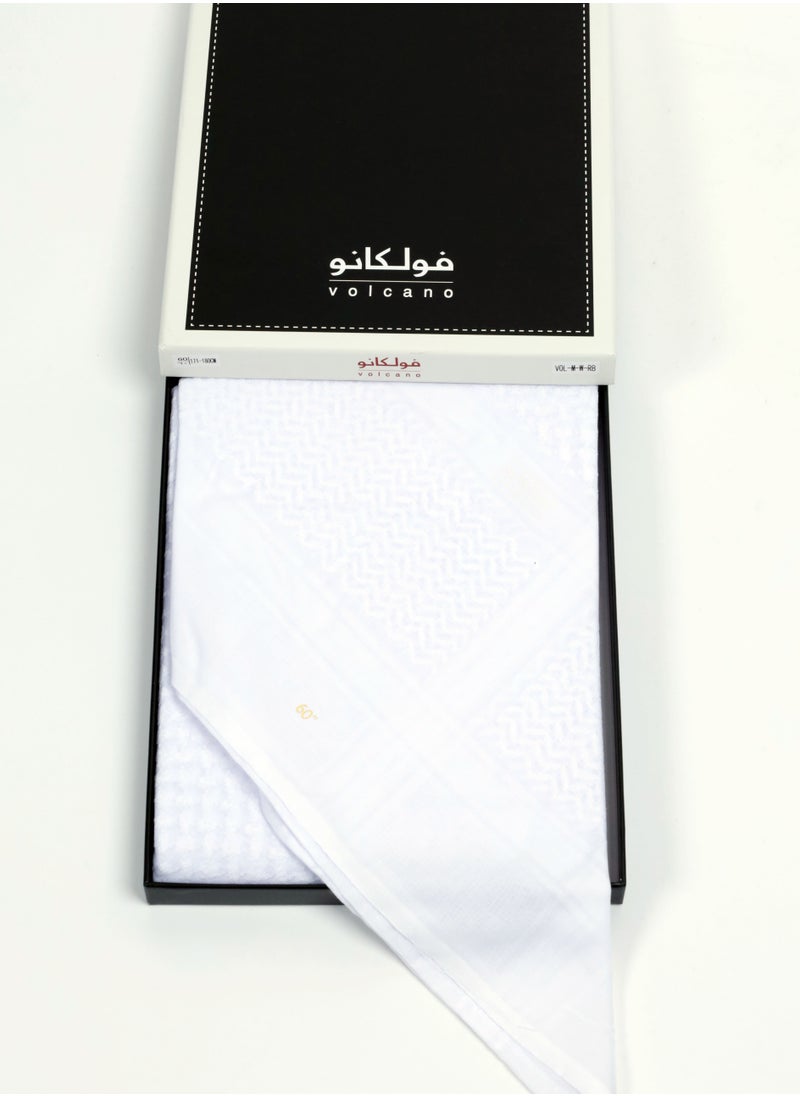 Volcano White Shemagh for Men – Premium Scarf, Breathable & Stylish Desert Keffiyeh  - Image 3