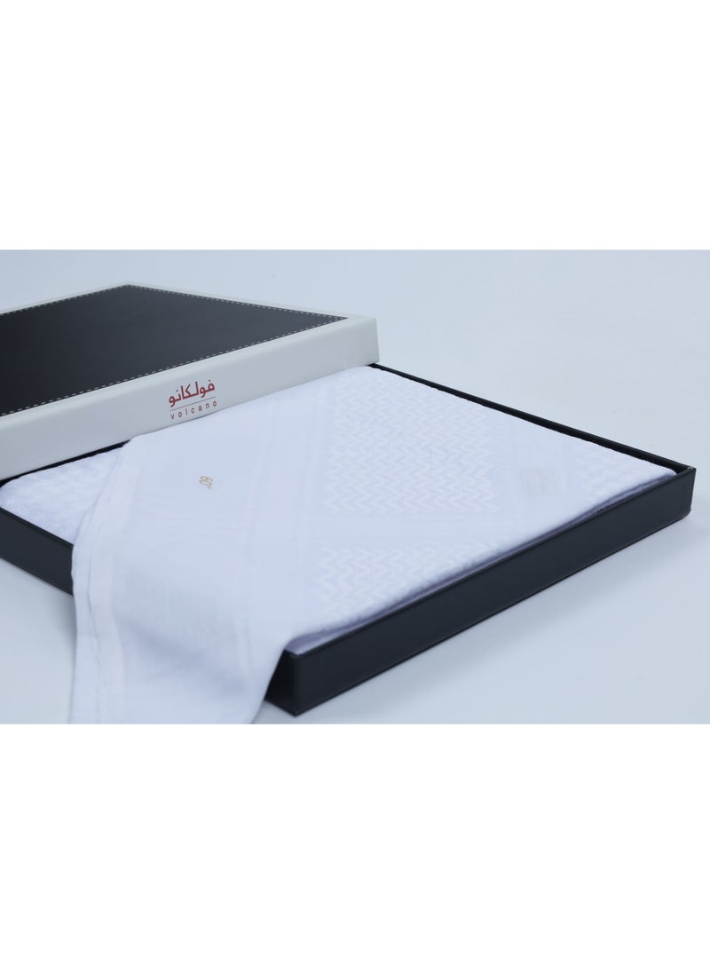 Volcano White Shemagh for Men – Premium Scarf, Breathable & Stylish Desert Keffiyeh  - Image 4
