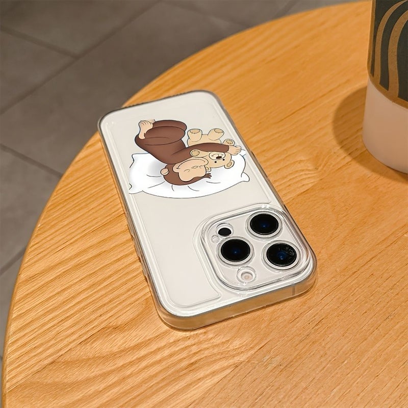 Cute Cartoon Georges Transparent TPU Phone Case For iPhone 12 Mixed Color Ultra Thin Soft Back Cover - Image 5