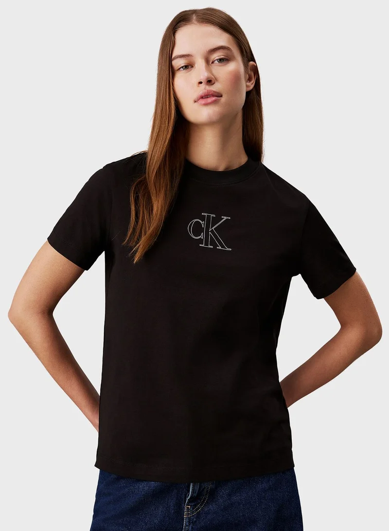 Calvin Klein Jeans Crew Neck Logo T-Shirt