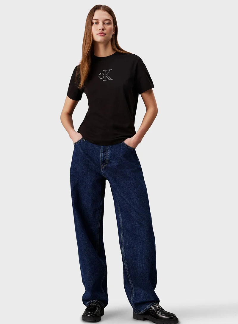 Calvin Klein Jeans Crew Neck Logo T-Shirt