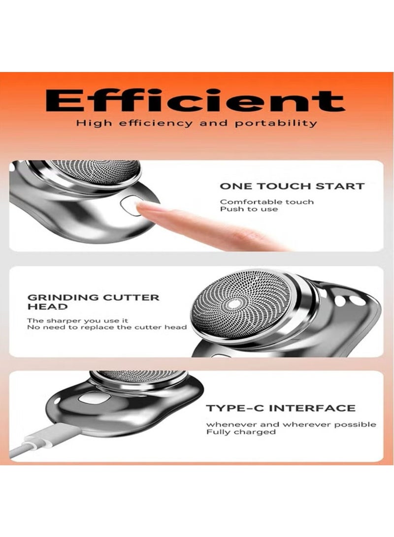 كراون ماكينة حلاقة كهربائية للرجال، ماكينة حلاقة كهربائية صغيرة للرجال، سكين اللحية المحمول من النوع C، ماكينة حلاقة للوجه والجسم - Image 5