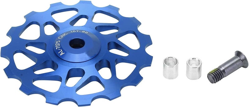 cheekyglo Rear Derailleur Pulley, 15T Mountain Bicycle Jockey Wheel Rear Derailleur Steel Bearing Guide Roller Pulley Bike Derailleur Accessory blue - Image 1