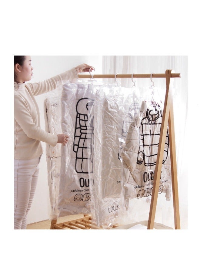 ميكسد تعليق فراغ توفير الفضاء حقيبة ، 4 أكياس التخزين فراغ قابلة لإعادة الاستخدام مع هوك ومضخة شفط ، - Image 3