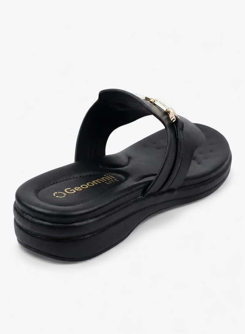 Geoomnii Black Women’s Sandals – Comfortable, Lightweight & Everyday Wear for Women | Best Price UAE