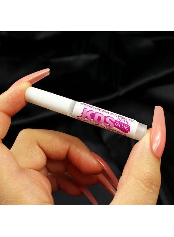 غراء أطراف الأظافر Cs Kds - لاصق Super Bond لأطراف الأظافر الأكريليك - 0.07 أونصة لكل غراء