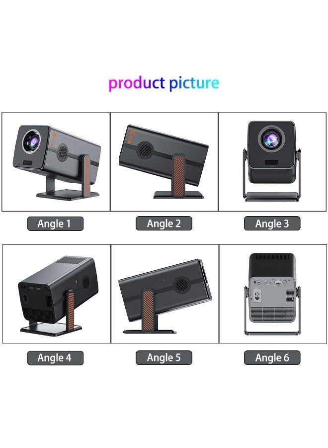 Xnano Smart Projector Full HD 1080P 4K Portable Projector 300 Ansi Auto Focus 4-Point Keystone Correction / Intelligent Obstacle Avoidance / Screen Automatic Alignment / Screen Mirroring / Motion Compensation / Multiple Compatible Interfaces. HDMI Connection/Audio Connection/USB Connection - Image 2