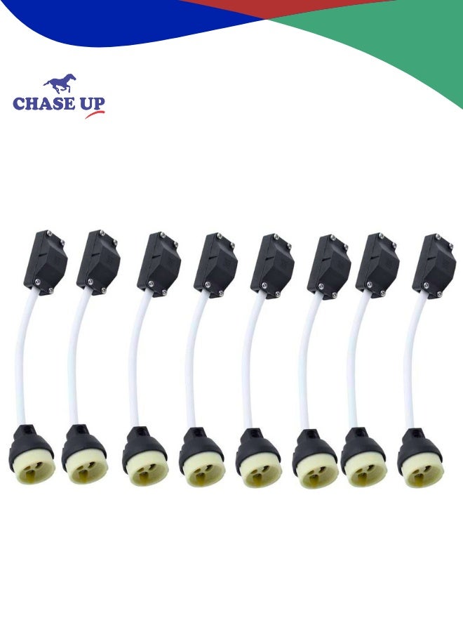 Chase Up 8 Pack GU10 Lamp Holder 2A 250V GU10 Ceramic Lamp Bases Connector with Terminal Box Socket for GU10 LED Light Bulbs Halogen Bulbs Downlights Main Connector Adapter Fitting - Image 1
