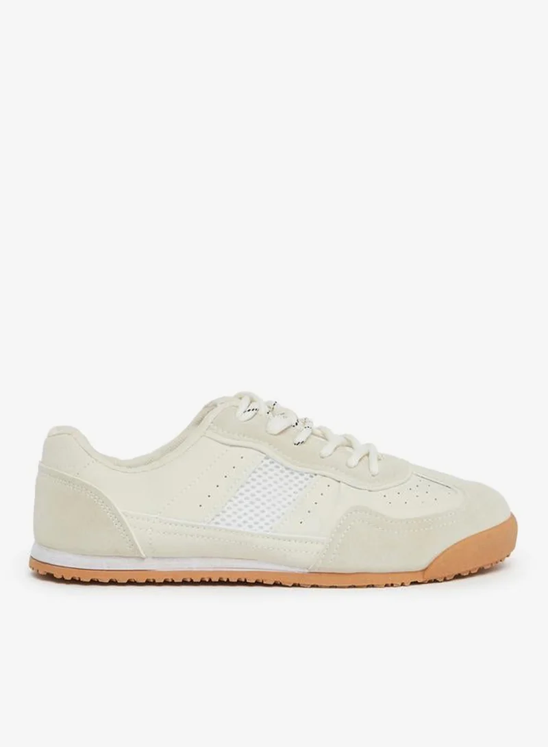 Styli Men Retro Suede Look Paneled Sneakers