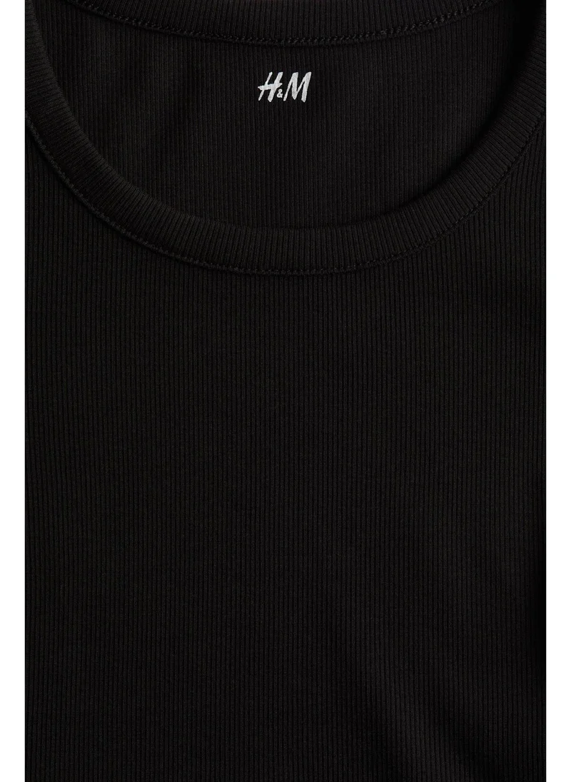 اتش اند ام Ribbed cotton dress