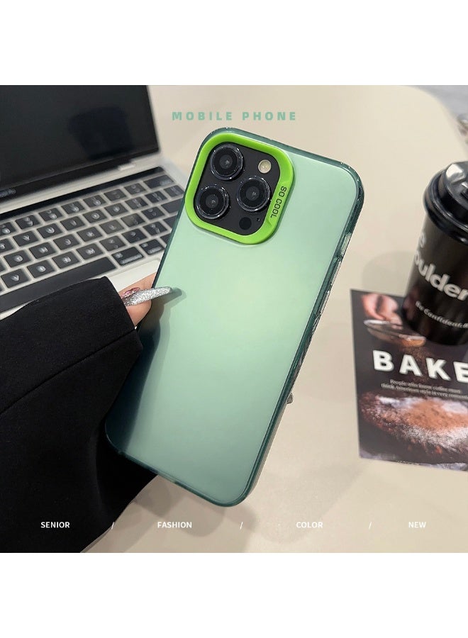 NIBEMINENT Aurora Laser Protective TPU Case Cover For iPhone 16 Plus, Silver Green