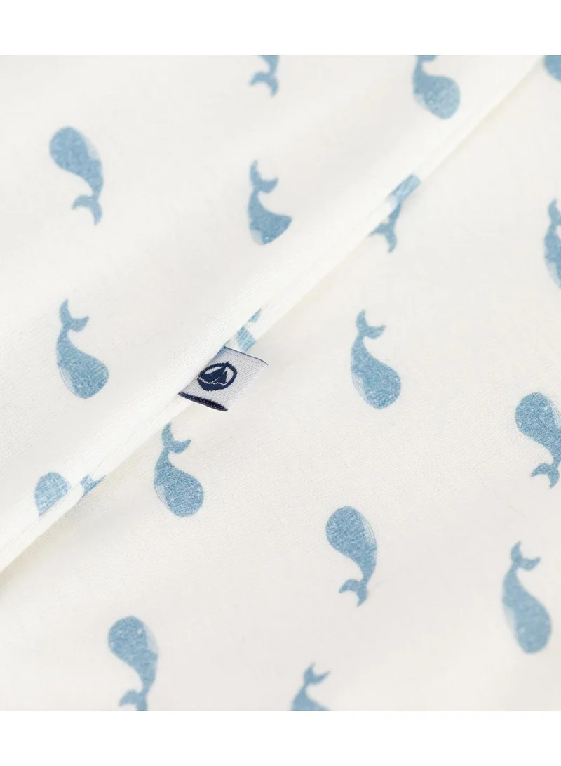 Petit Bateau Babies' footless whale-print cotton bodyjama