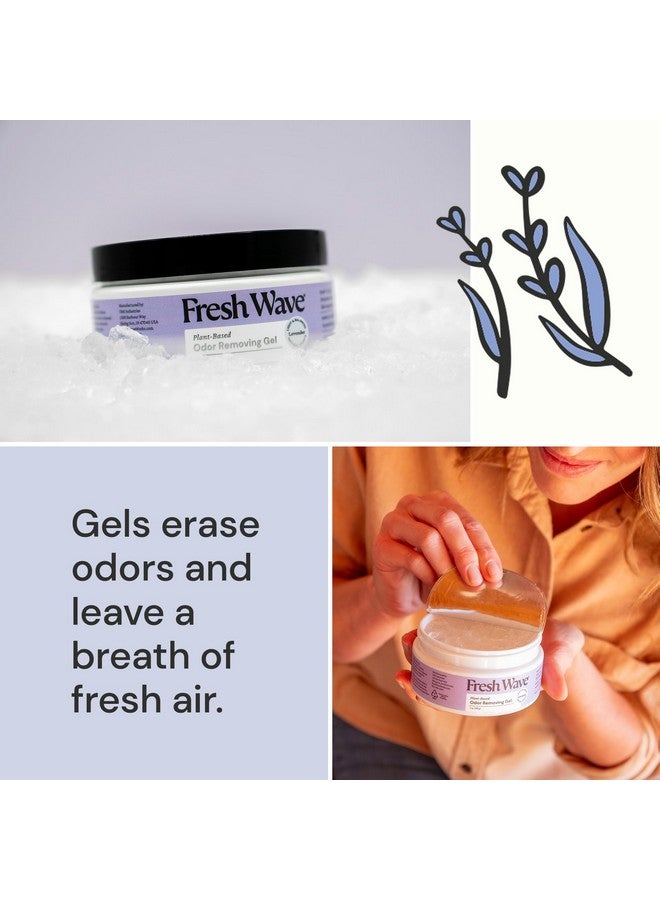 Fresh Wave جل إزالة الروائح العطرية من لافندر فريش ويف، 7 أونصات، عبوة من 3 - ماصات روائح أكثر أمانًا للمنزل، مزيل روائح طبيعي قائم على النباتات، كل 7 أونصات تدوم 15-30 يومًا، للطهي، القمامة والحيوانات الأليفة - Image 2