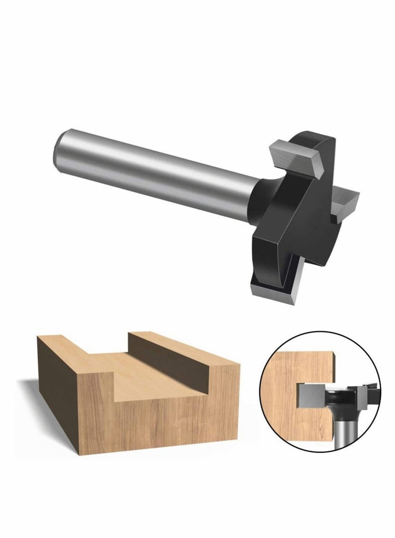 Wood Working Milling Cutter T Shaped Cnc Surfacing Cutter Bit Wood Working Milling Cutter Planer High Speed Steel Wood Working Hole Saw Punching Bit Wood Working Tool (6 mm Shank) - Image 3