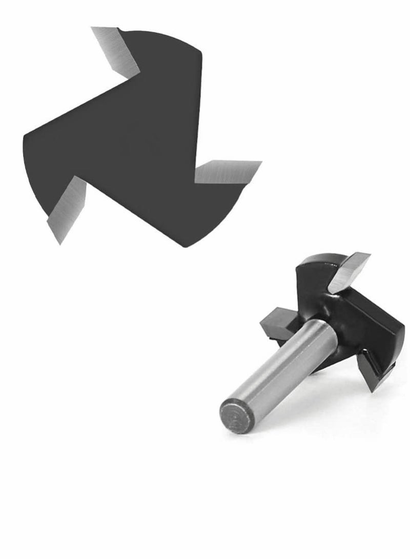 Wood Working Milling Cutter T Shaped Cnc Surfacing Cutter Bit Wood Working Milling Cutter Planer High Speed Steel Wood Working Hole Saw Punching Bit Wood Working Tool (6 mm Shank) - Image 5