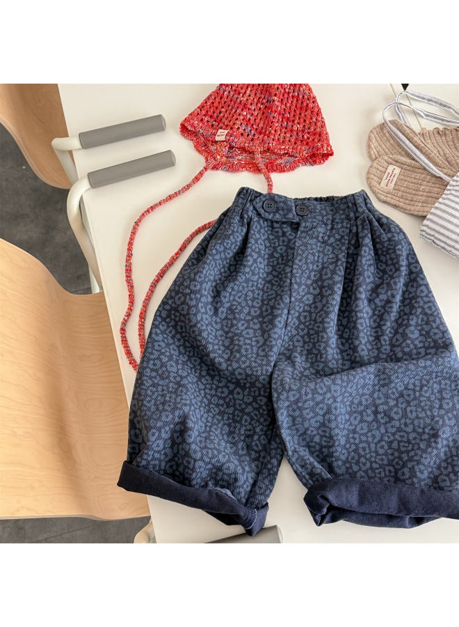 Huzhou Zhili Kids Clothing Korean Style Girls Pants Boys Autumn Wide-leg Pants Long Pants