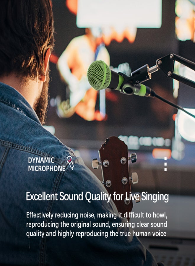 Profession Dynamic Microphone Wired Mic Dynamic Handheld Cardioid Microphone with ON/OFF Switch for Presentation Livestream Recording - Image 4