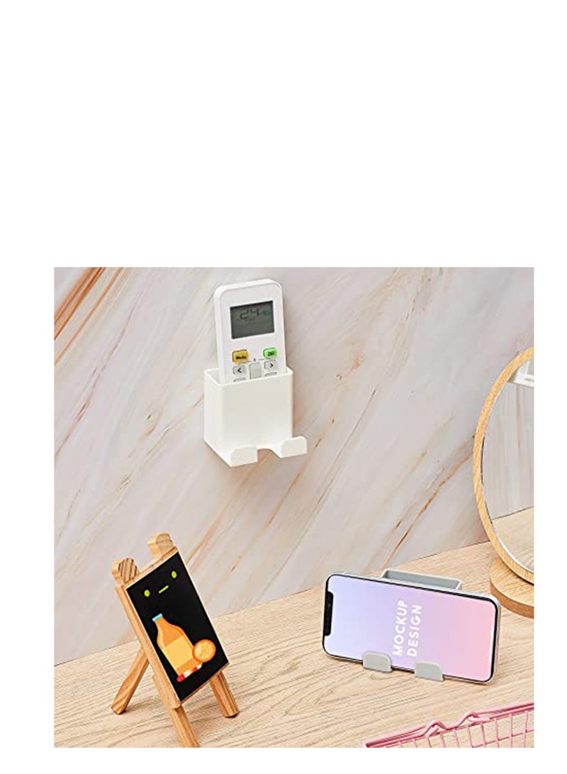 SYOSI Bed Side Shelf, Multipurpose Storage Box, Wall Mount Phone Holders Adhesive Wall Phone Storage Box Wall Mounted Phone Holder Wall Smartphone Stand for Home Bedroom Bathroom Kitchen Office - Image 3