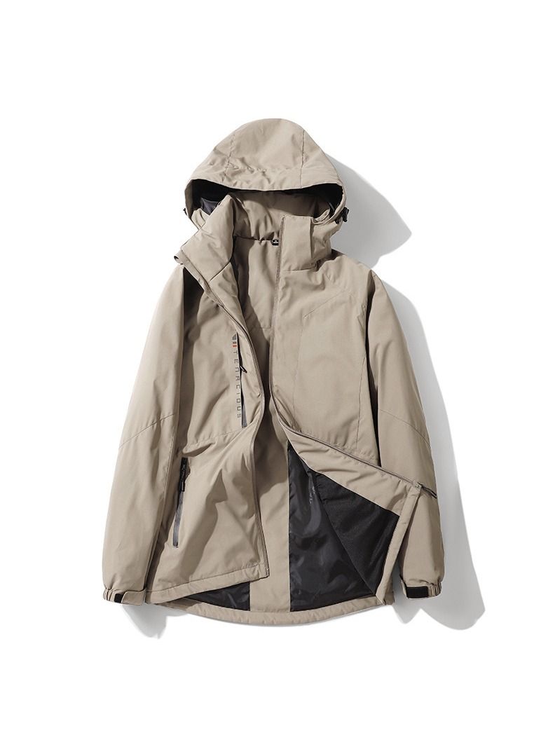 Loquat Outdoor Windproof And Waterproof Contrast Overcoat 