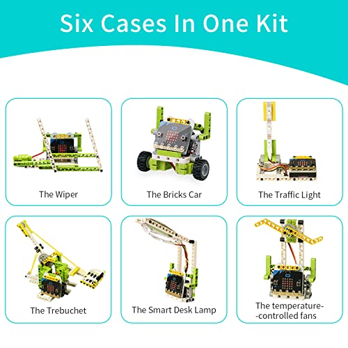 EF ELECFREAKS ELECFREAKS microbit Ring:bit 6-in-1 Starter Kit, Programmable Makecode Coding Learning Kit with 200+ Building Blocks(Without Micro:bit) - Image 3