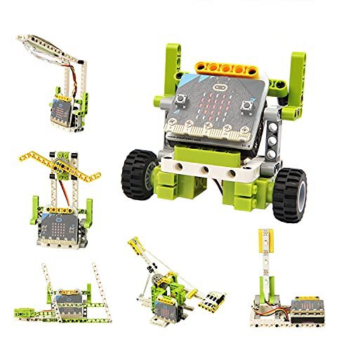 EF ELECFREAKS ELECFREAKS microbit Ring:bit 6-in-1 Starter Kit, Programmable Makecode Coding Learning Kit with 200+ Building Blocks(Without Micro:bit) - Image 1