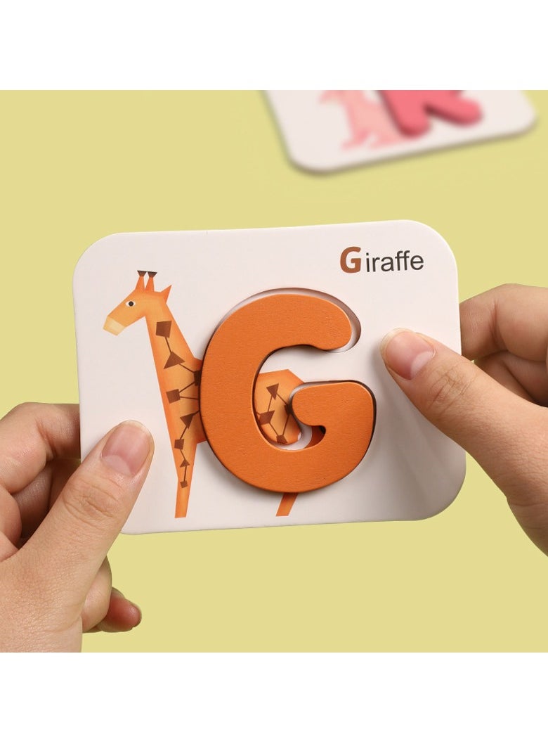 MIXDE Wooden Number and Alphabet Flash Cards ABC Montessori Educational Toys  for Preschool Learning Activities  - Image 3