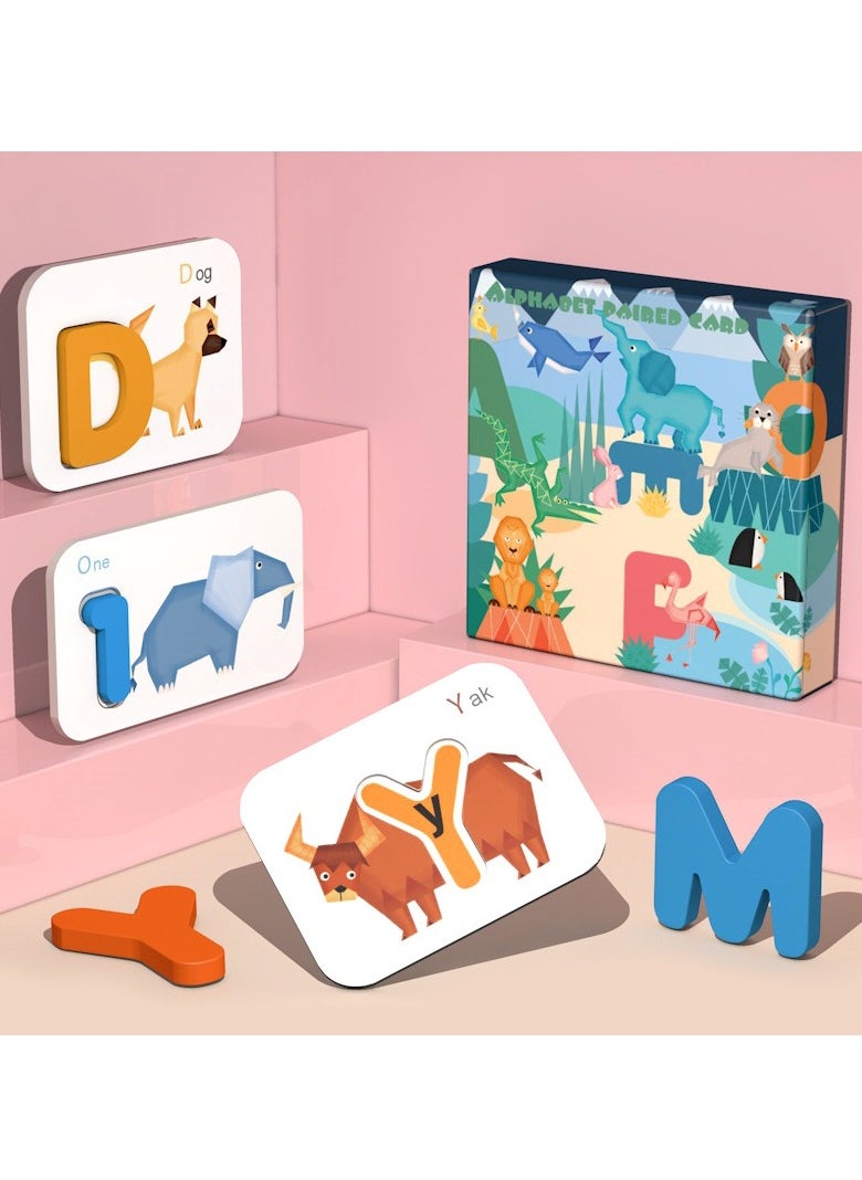 MIXDE Wooden Number and Alphabet Flash Cards ABC Montessori Educational Toys  for Preschool Learning Activities  - Image 2
