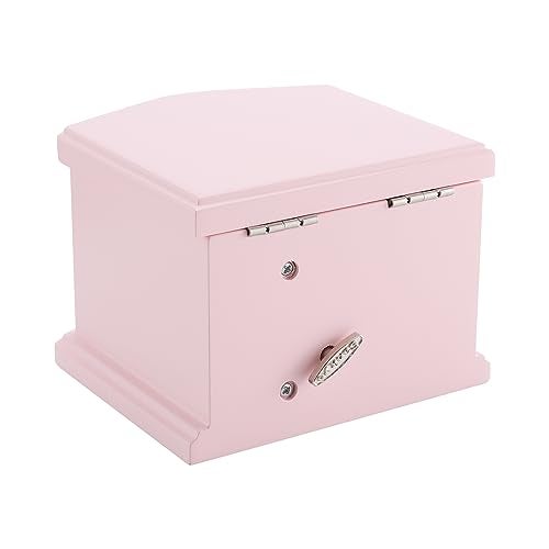 Jozen Gift Pink Small Ballerina Musical Jewelry Box with Mirror and Lock for Girls，Pink Kid's Jewelry Storage Music Chest,Gift for Christmas,New Year,Birthday - Image 3