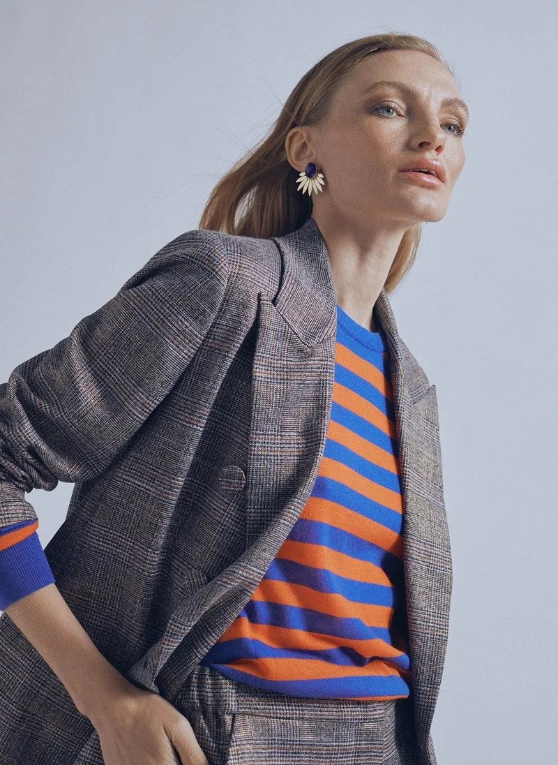Lola Casademunt Lurex check blazer