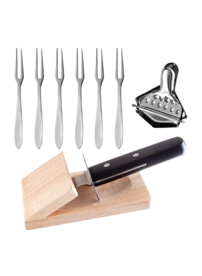 NIBEMINENT 9-Piece Oyster Set Silver/Black
