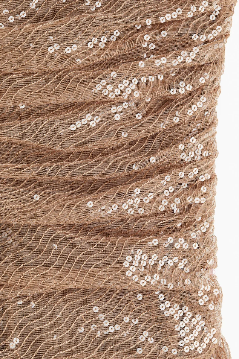 اتش اند ام فستان سهرة مزين بالترتر