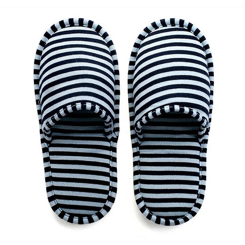 IPENNY Non-Disposable Travel Slippers Portable Cotton Spa Hotel Guest Indoor Slippers, Dark Blue, 5-7 Women/3-5.5 Men - Image 3