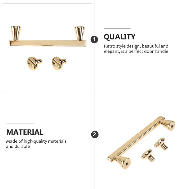 Modern Gold Cabinet Handle Set 3pc Single Hole Wardrobe Pull Nordic Style - Image 4