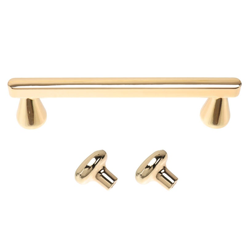 Modern Gold Cabinet Handle Set 3pc Single Hole Wardrobe Pull Nordic Style - Image 2