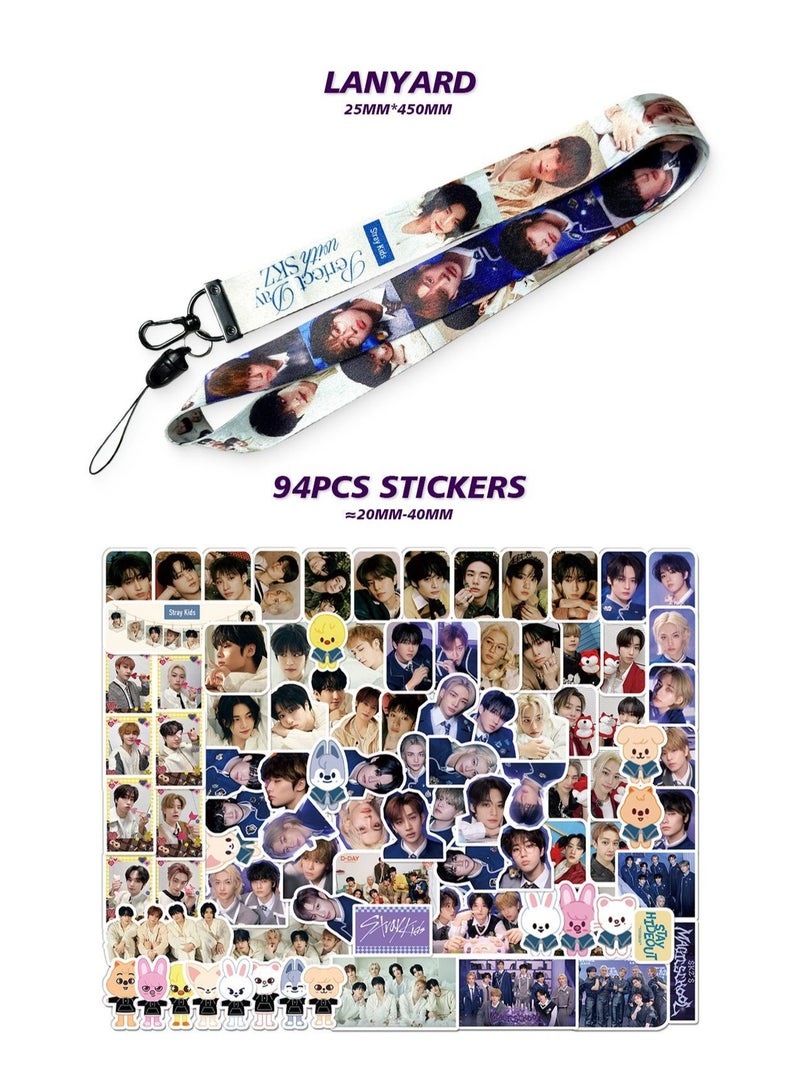 إيهوم مجموعة صندوق هدايا المدرسة السحرية للألبوم الجديد من Stray Kids مع بطاقات لومو، حامل أكريليك، شريط حساب يدوي، حبل قصير، ملصقات، بطاقة صور - Image 5