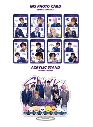 Stray Kids New Album Magic School Gift Box Set With Lomo Cards, Acrylic Stand, Hand Account Tape, Lanyard, Stickers, Photo Card - view 3