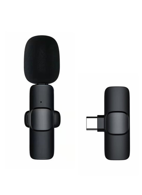 Wireless Lavalier Microphone Black