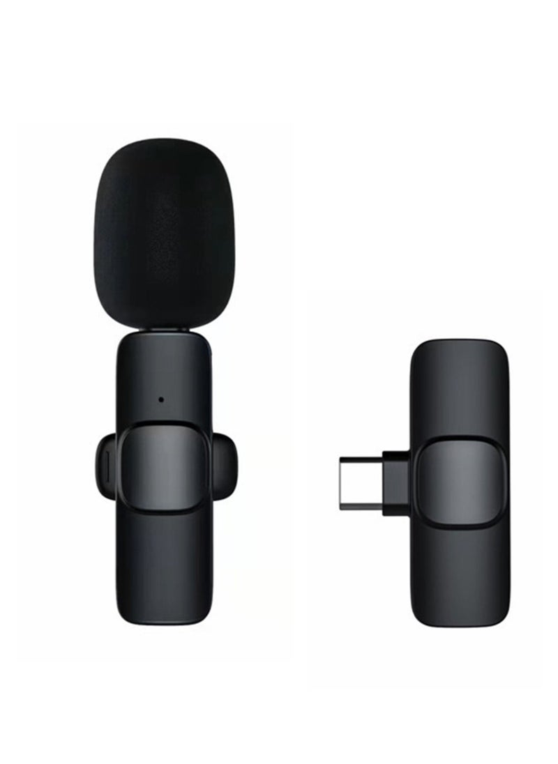 Wireless Lavalier Microphone Black