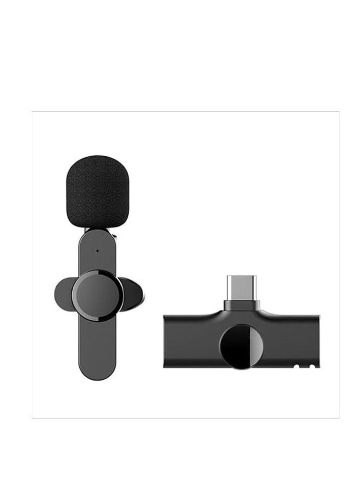 Wireless Lavalier Microphone Black