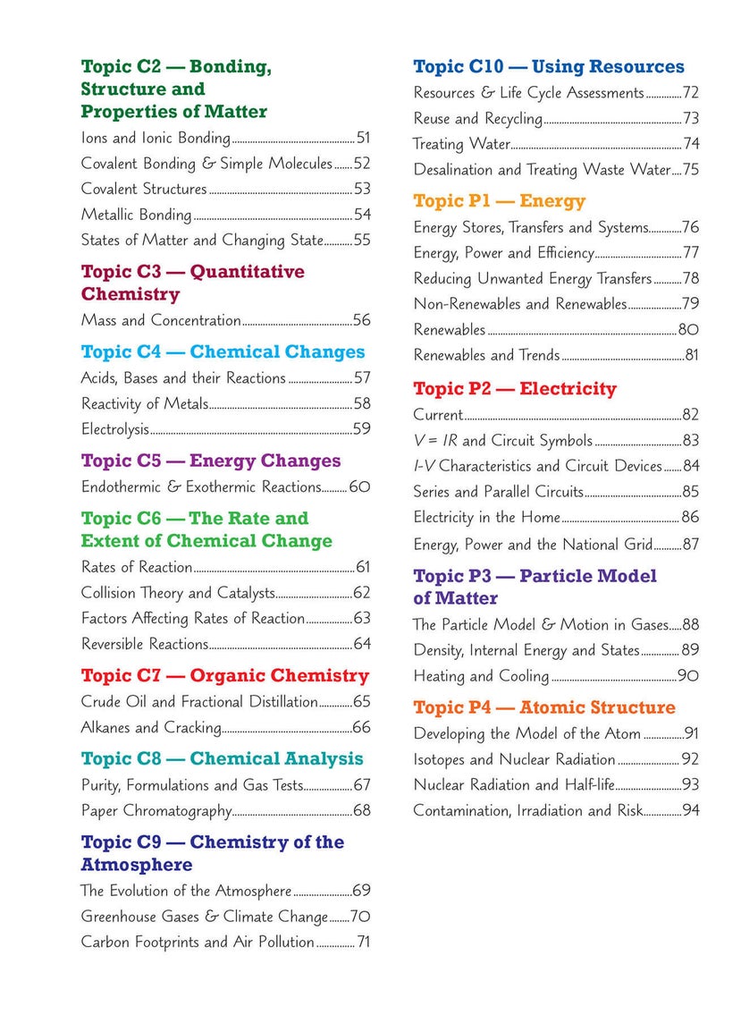 GCSE Combined Science AQA Knowledge Organiser - Foundation  - Image 3