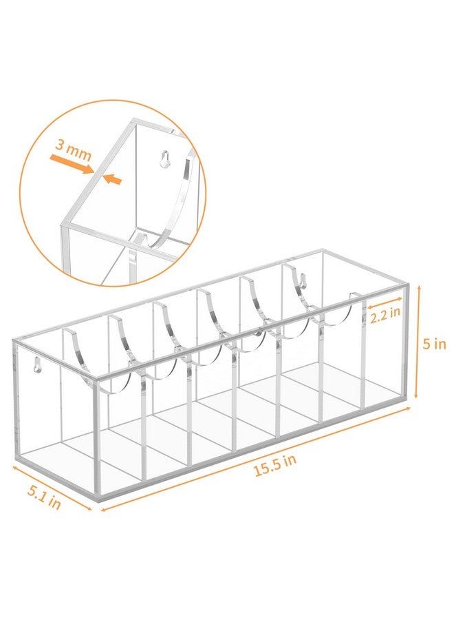 FEMELI FEMELI Belt Organizer, Acrylic Belt Storage for Closet with Dust Cover, Clear Belt Container Display Holder for Drawer, Clear Belt Tie Case Hanger with 7 Compartments for Women Men Home  - Image 2