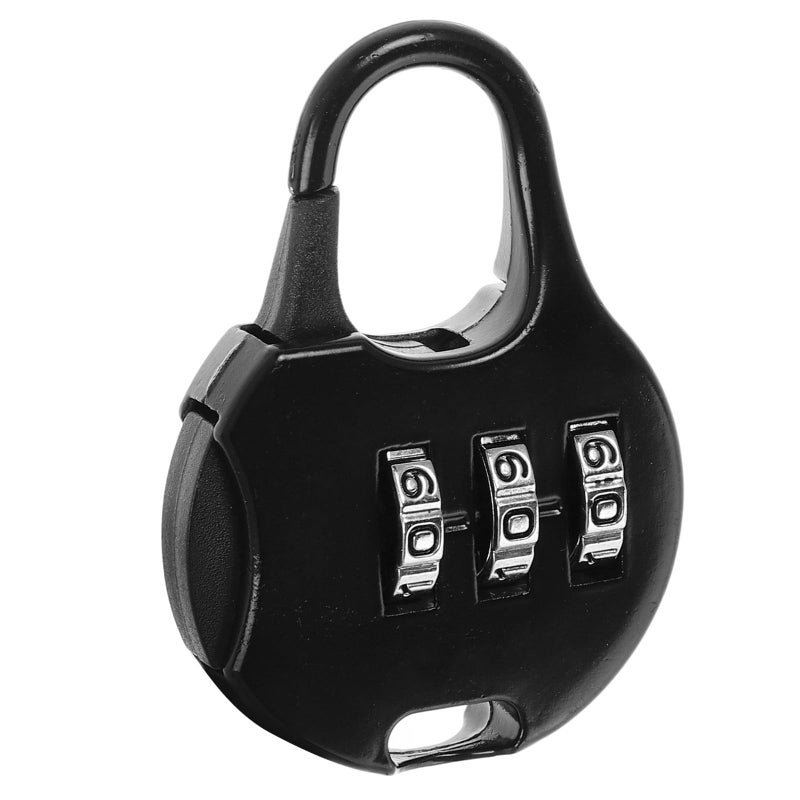 Mini Zinc Alloy Combination Padlock Digital Code Black Portable for Travel Bags Backpacks Suitcases - Image 2