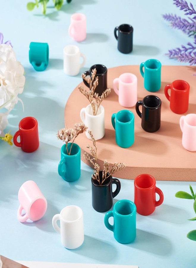 BB Beadthoven Beadthoven 30Pcs Resin Cups Miniature Mini Coffee Mug Charms Drink Tableware Cup Dollhouse Kitchen Hanging Ornament for DIY Earring Keychain Necklace Home Christmas Party Decor - Image 2