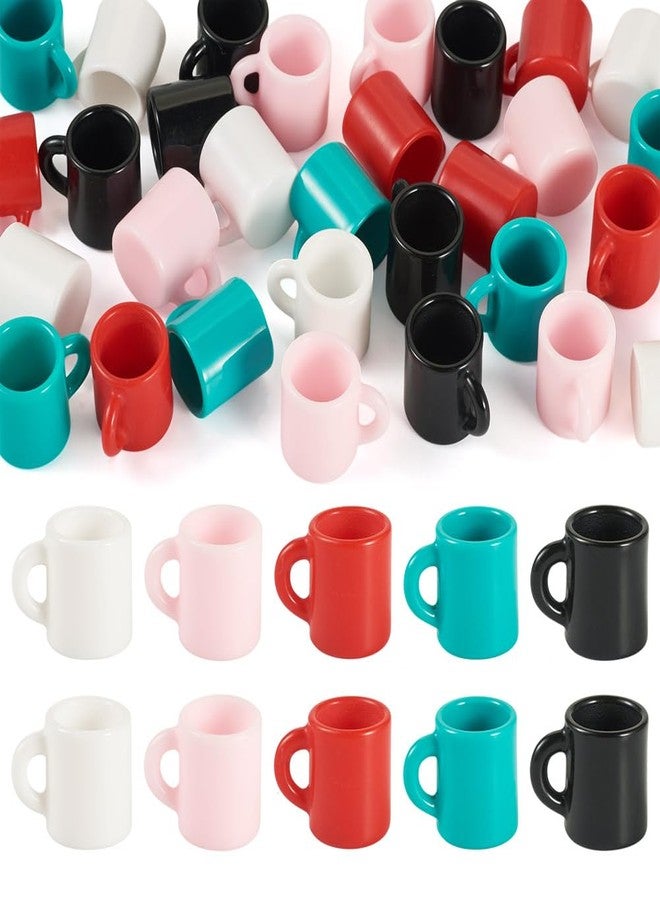 BB Beadthoven Beadthoven 30Pcs Resin Cups Miniature Mini Coffee Mug Charms Drink Tableware Cup Dollhouse Kitchen Hanging Ornament for DIY Earring Keychain Necklace Home Christmas Party Decor - Image 1