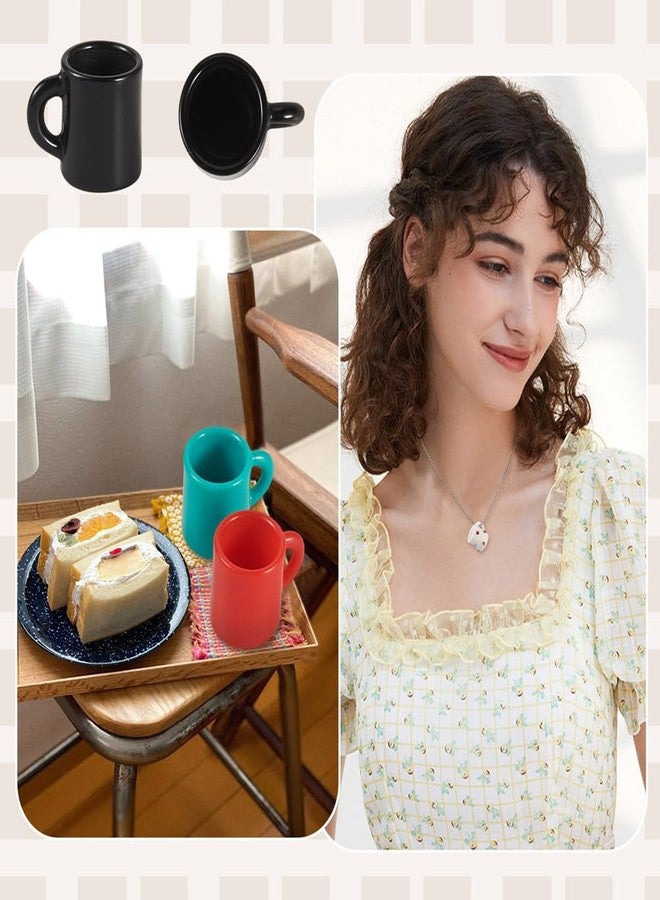 BB Beadthoven Beadthoven 30Pcs Resin Cups Miniature Mini Coffee Mug Charms Drink Tableware Cup Dollhouse Kitchen Hanging Ornament for DIY Earring Keychain Necklace Home Christmas Party Decor - Image 3