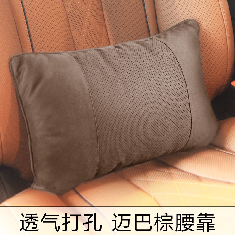 Memory Foam Car Seat Lumbar Support Maybach Mercedes-Benz Deep Brown Waist Punch 