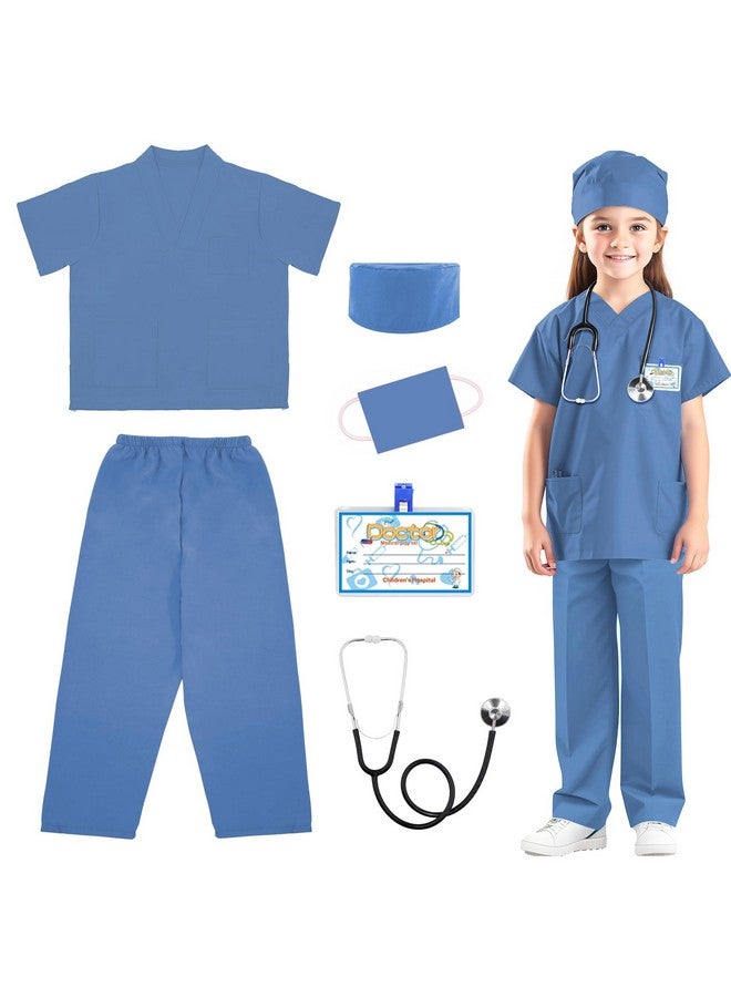 RioRand Doctor Costume For Kids,Toddler Nurse Scrubs With Accessories Christmas Dress Up Cosplay For Boys Girls 3-11 Years - Image 1