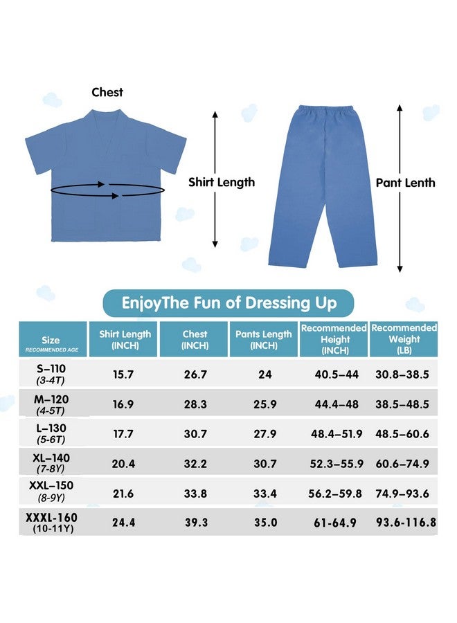 RioRand Doctor Costume For Kids,Toddler Nurse Scrubs With Accessories Christmas Dress Up Cosplay For Boys Girls 3-11 Years - Image 2